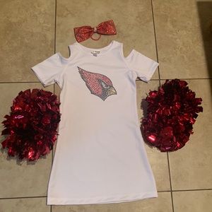 Girls Size 10 Cardinals Cheerleading Outfit